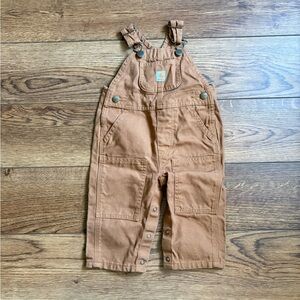 Carhartt Brown Canvas Overalls Size 9 months